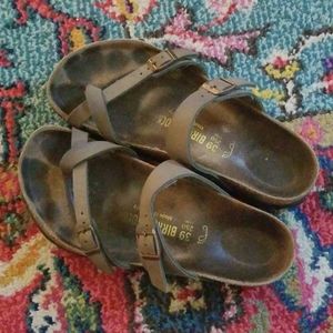 Birkenstock Mayari Grey Leather